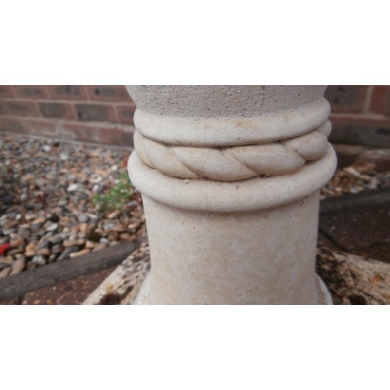 Garden Bird Bath, 19th century style, exact age not known, 26in high.