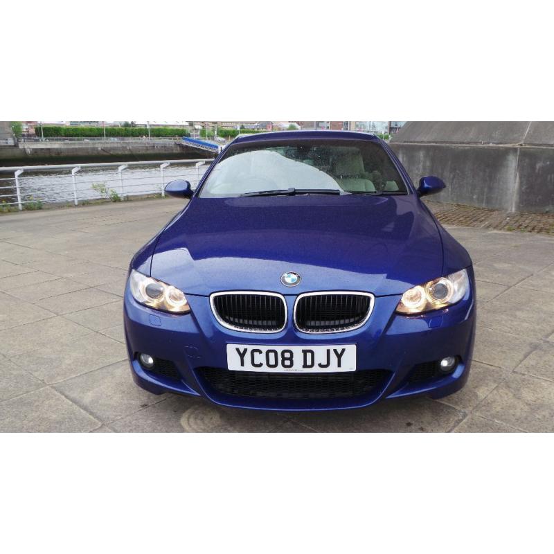 2008 08 BMW 320D M SPORT 2DR AUTO COUPE CREAM LEATHER(PART EX WELCOME)***FINANCE AVAILABLE**