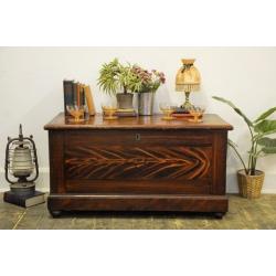 Antique Victorian Pine Kist/ Chest/ Trunk