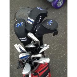 Full set of Carsten clubs , includes trolley and back support for trolley