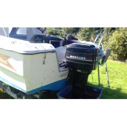 shetland 18f boat 60hp , 1 year old trailer, ready for water r