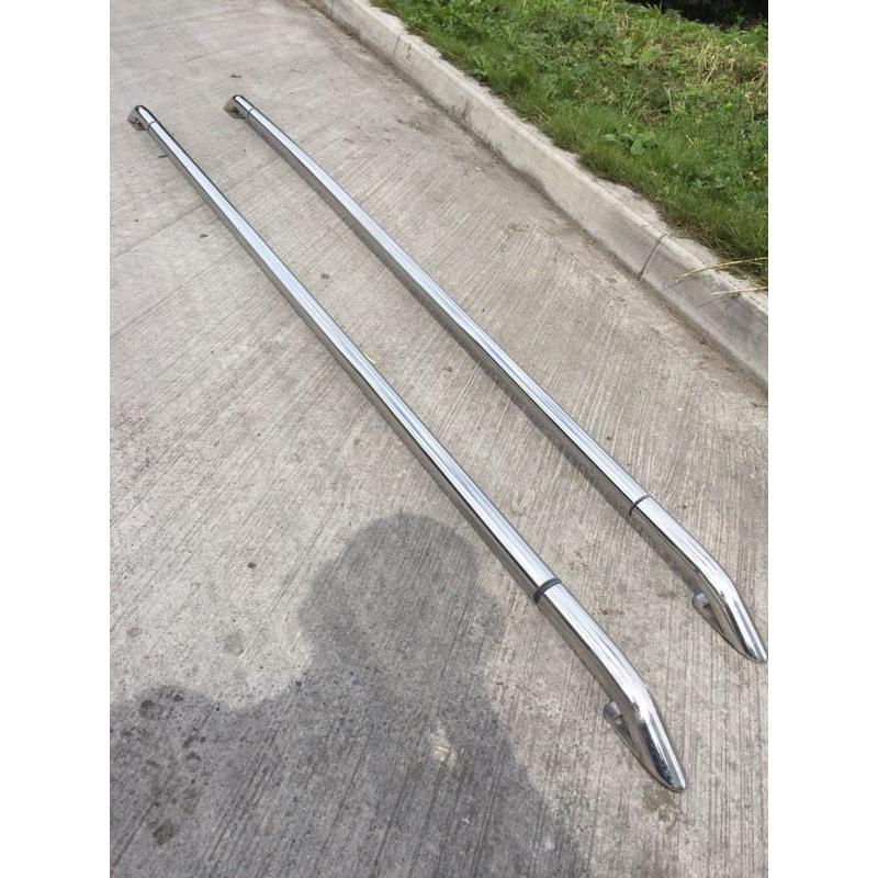 Chrome stainless roof bars vw t5 swb