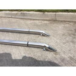 Chrome stainless roof bars vw t5 swb