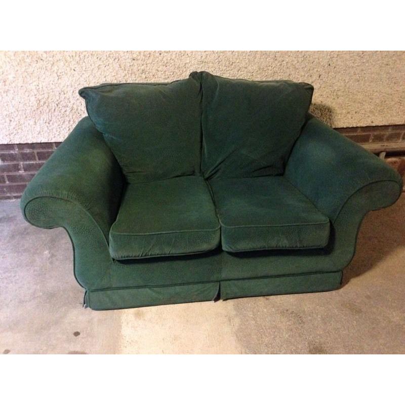 Green 2 seater sofa for sale