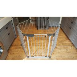 2 x BabyDan Playpens - Room dividers in metallic grey