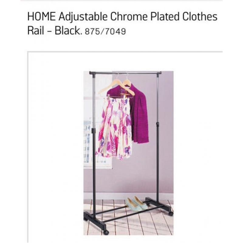 2 x Adjustable Chrome Plated Clothes Rails from Argos