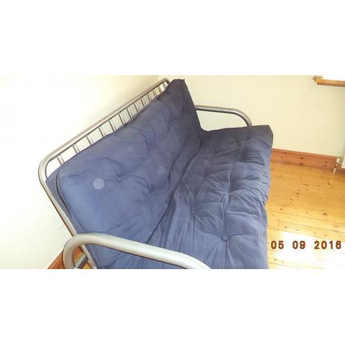 Sofa Bed / Futon double Sized with Matress and Metal Frame
