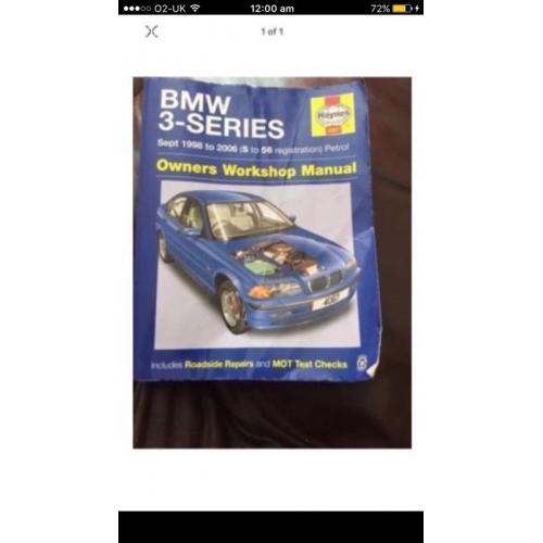 Bmw 3 Series E46 316 318 320 325 328 1998-2003 Haynes Manual 4067