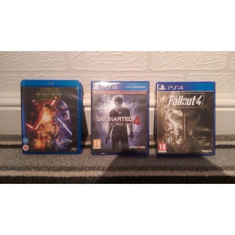 Uncharted 4 PS4 / Fallout 4 PS4 / Star-Wars 7 - The Force Awakens Blu-Ray Bundle / Glasgow