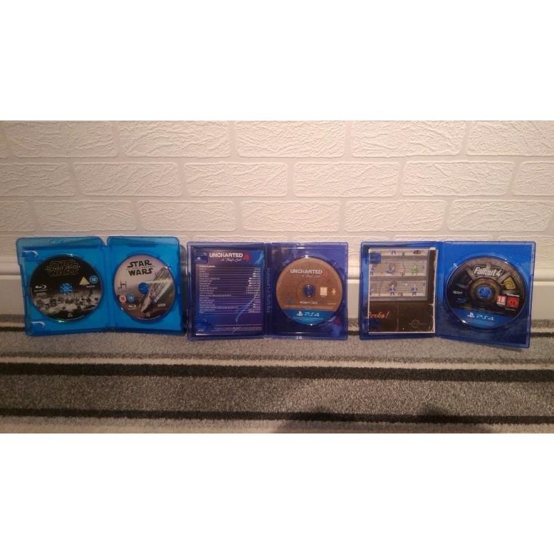Uncharted 4 PS4 / Fallout 4 PS4 / Star-Wars 7 - The Force Awakens Blu-Ray Bundle / Glasgow