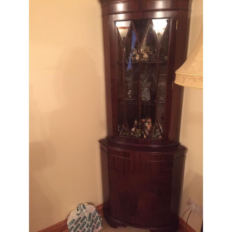 Mahogany corner cabinet