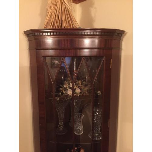 Mahogany corner cabinet