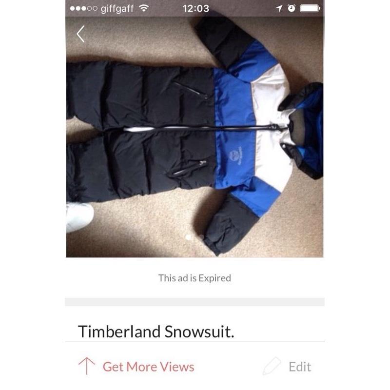Timberland snowsuit age3
