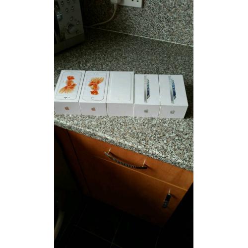 5 Empty iphone boxes