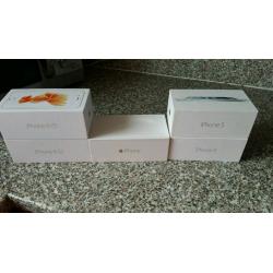 5 Empty iphone boxes