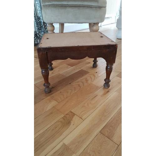 Vintage antique shabby chic footstool - needs restored