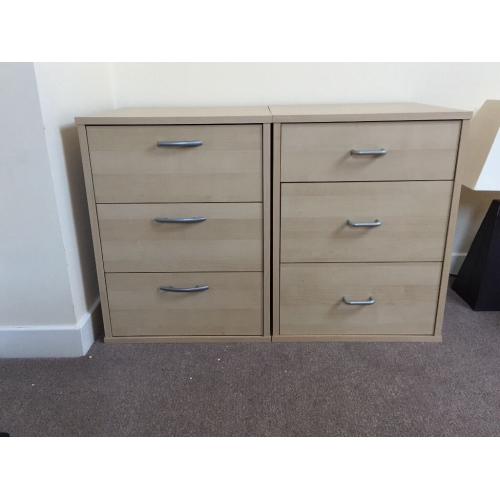 Beech effect Bedside Drawers
