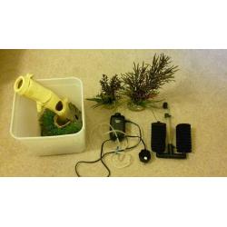 2.5ft light glow fish tank with accessories