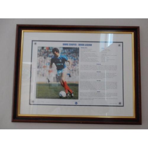 Davie Cooper - Rangers Legends framed picture. Limited edition