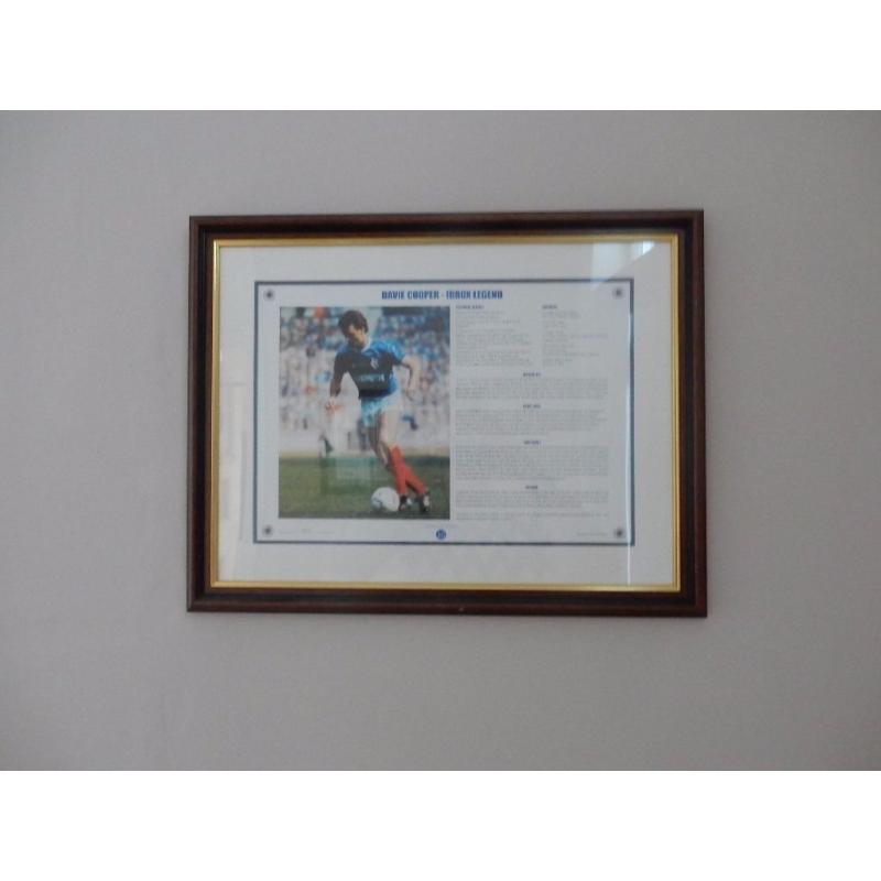 Davie Cooper - Rangers Legends framed picture. Limited edition