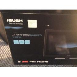 22" Bush digital led TV HD and built in Freeview