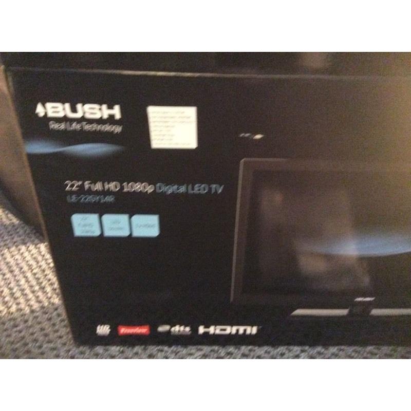 22" Bush digital led TV HD and built in Freeview