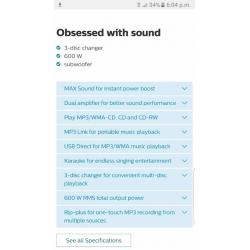 Philips 600watt hifi