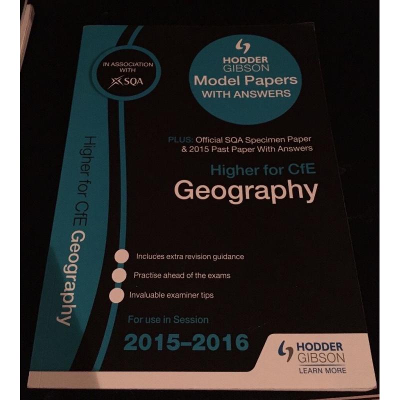 New Higher geography Model papers with answers