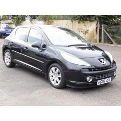 Peugeot 207 1.6HDI 110 Sport, Black, 2008, 6 Months AA Warranty