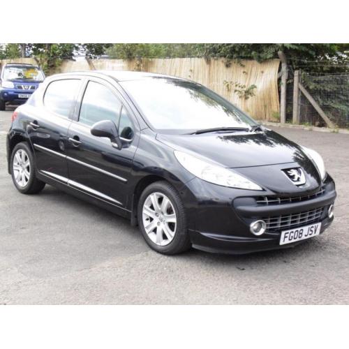 Peugeot 207 1.6HDI 110 Sport, Black, 2008, 6 Months AA Warranty