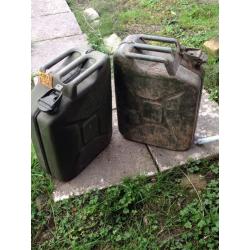 Jerry cans Land Rover Van etc
