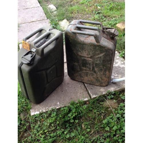 Jerry cans Land Rover Van etc