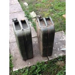 Jerry cans Land Rover Van etc