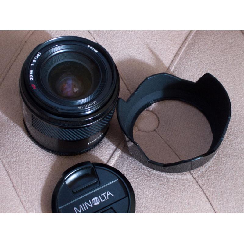 Minolta 28 f2 af lens for sony dslr