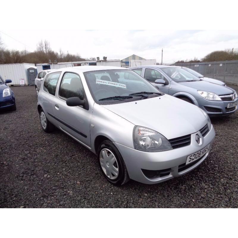 RENAULT CLIO CAMPUS 2008 1.2 3 DOOR SILVER 39,000 MILES ONLY* FULL SERVICE HISTORY M.O.T 12 MONTHS