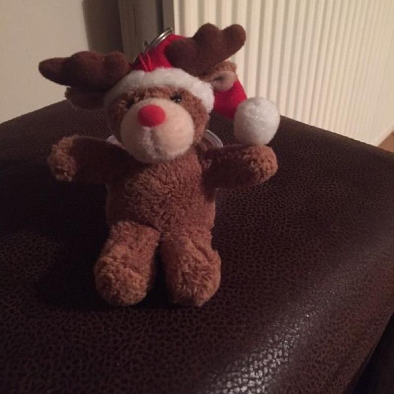 Reindeer teddy keyring