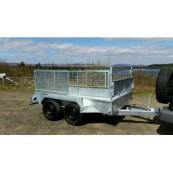 8 X 5 twin axle trailer stamped mesh sides removable Cookstown