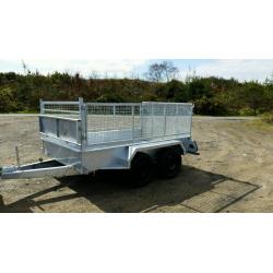 8 X 5 twin axle trailer stamped mesh sides removable Cookstown