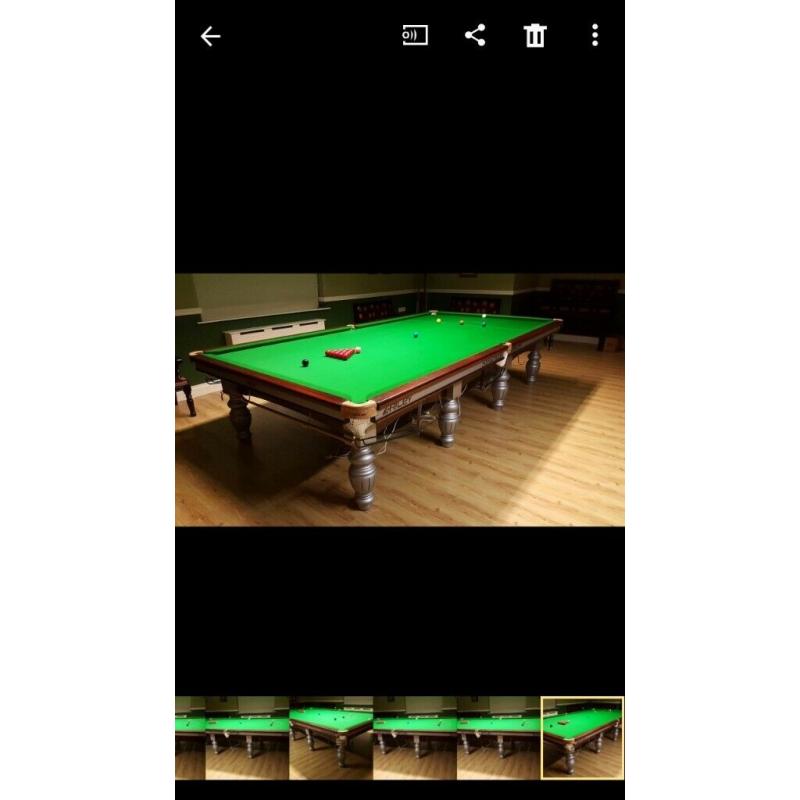 Riley aristocrat pro quality snooker table