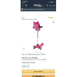 Mini Micro Scooter Horses Head - excellent condition