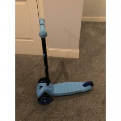 Blue kid scooter