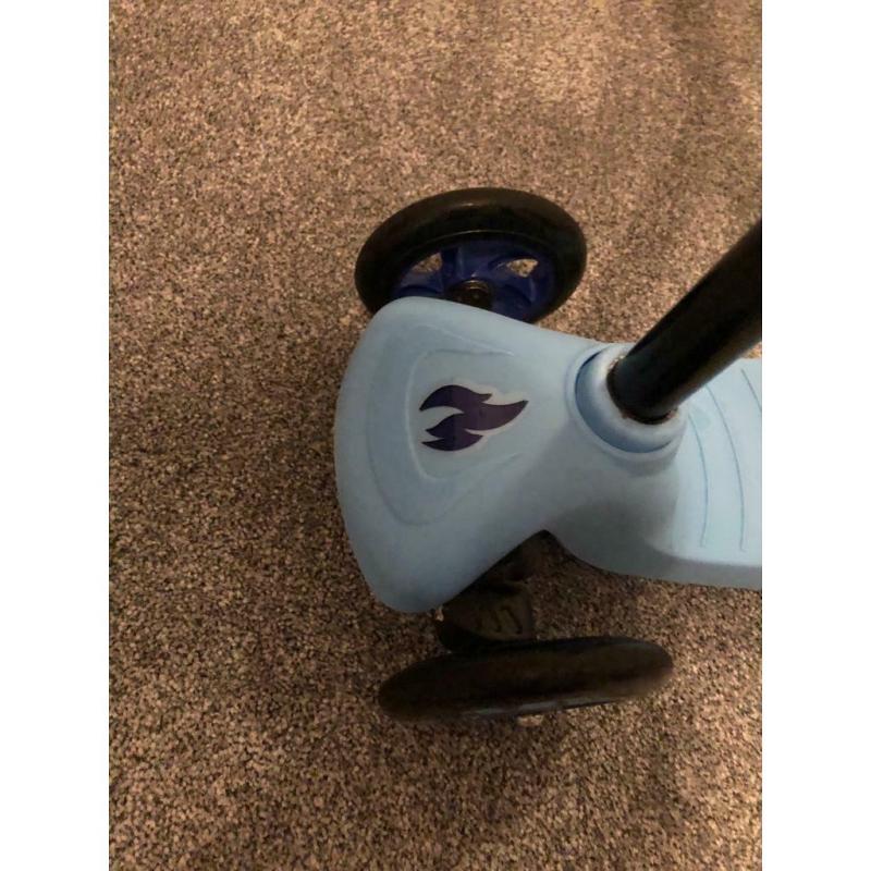 Blue kid scooter