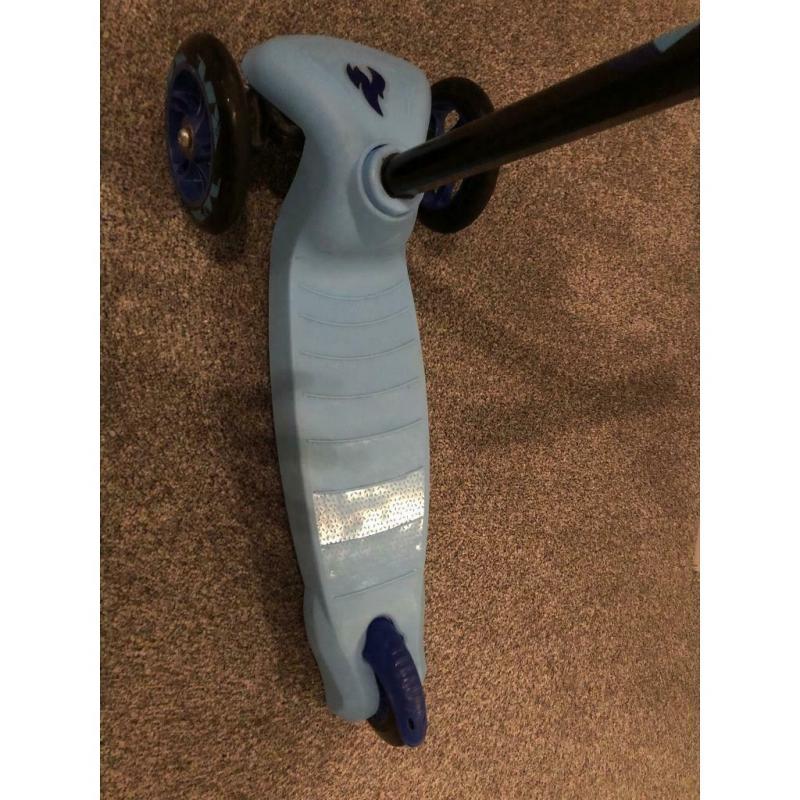 Blue kid scooter