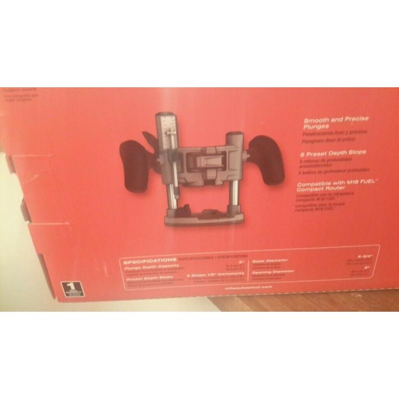 MILWAUKEE M18 Cordless Compact ROUTER PLUNGE BASE only 2020