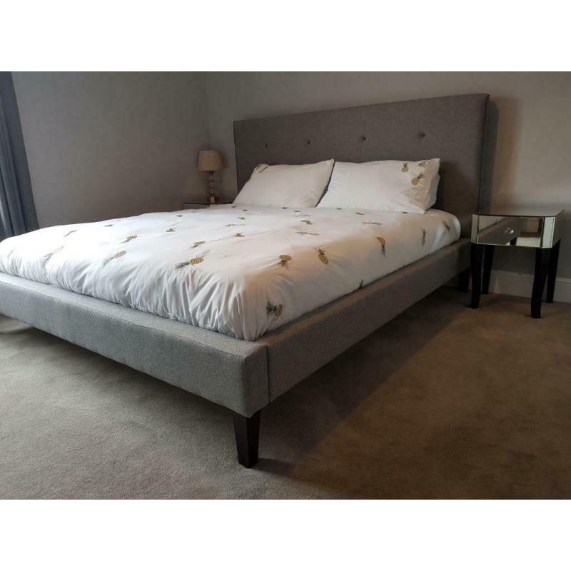 Capri Super Kingsize Bed Wolf Grey (MADE) and Studio by Silentnight -Firmer mattress