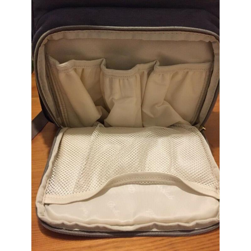 Grey Nappy Baby Changing Rucksack Bag
