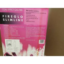 Slimline coal effect gas fire, unused and still boxed