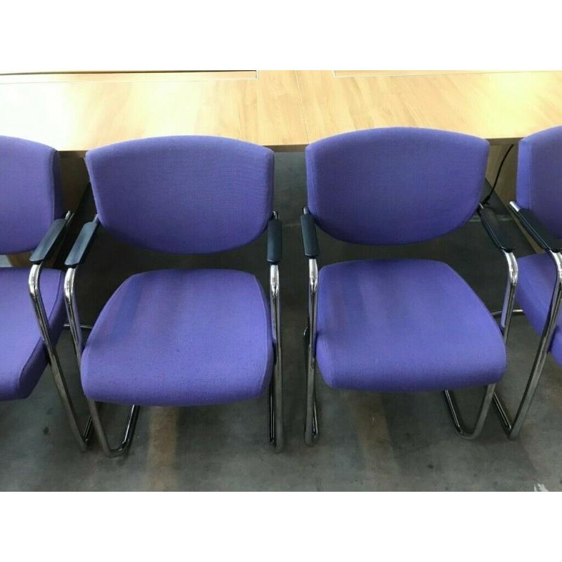 10 X STACKING MEETING ROOM CHAIRS, OFFICE, WAITING ROOM, BOARDROOM, ARMCHAIRS