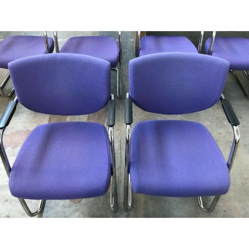 10 X STACKING MEETING ROOM CHAIRS, OFFICE, WAITING ROOM, BOARDROOM, ARMCHAIRS