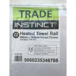 New chrome towel rail